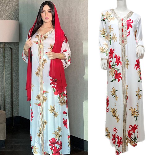 Muslim Women Maxi Dress Abaya Dubai 