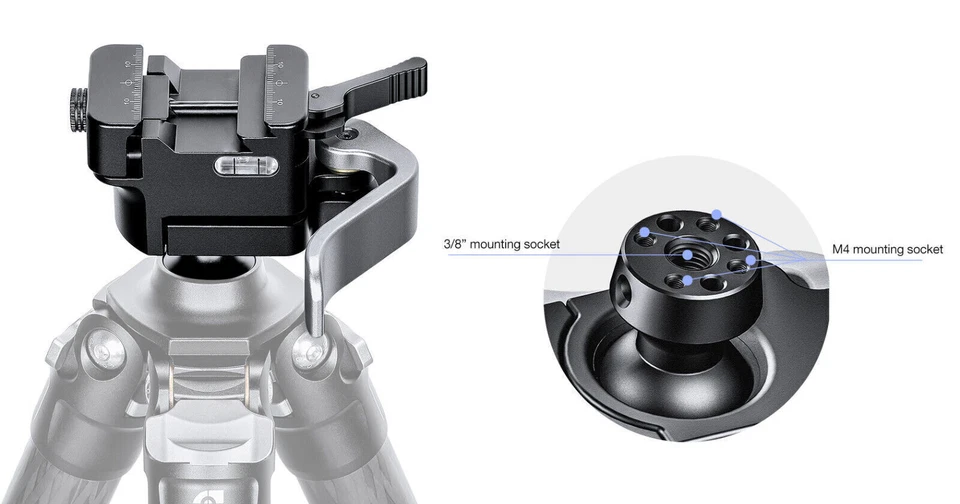 Leofoto MA-30L Low-Profile Rapid-Lock Rifle Head for Rifle (Lever) - Image 3 of 4