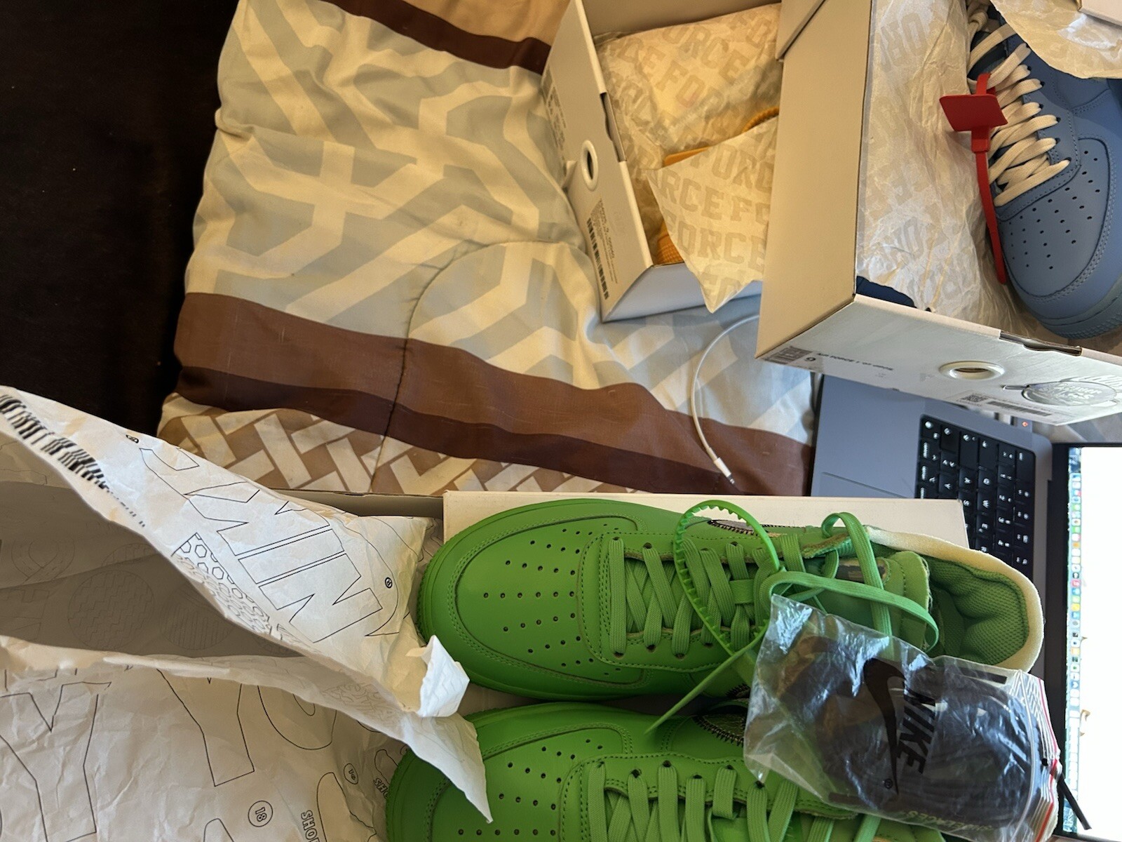 OFF WHITE X NIKE Nike X off White Air Force 1 "Brookly" US 8