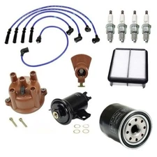 For Toyota Pickup 89-92 L4 2.4 Ignition Tune Up Cap Rotor Filters Plugs Wire Kit