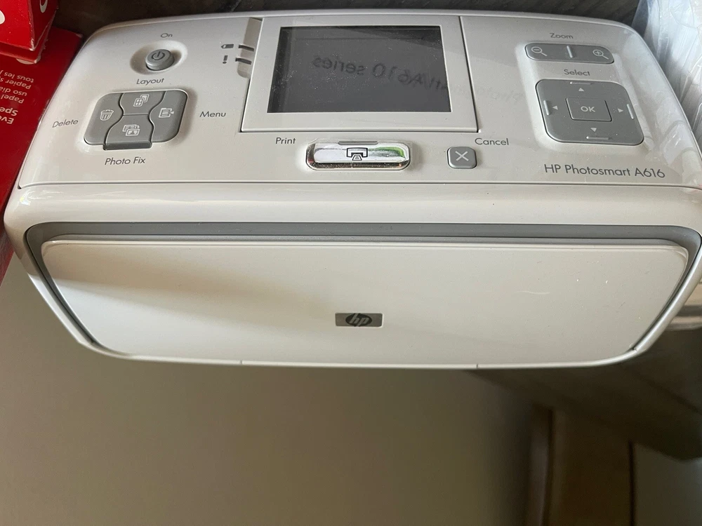 HP Photosmart A616 Compact Photo Printer Includes Power Cord, Photo Paper, CD