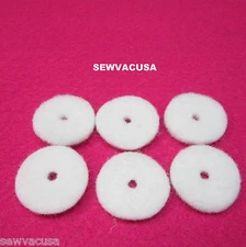 SINGER SEWING MACHINE Featherweight 221 222 SPOOL Pin FELTS # 8879 (6) White
