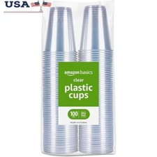 Clear Plastic Cups 9oz 100 Count Disposable Perfect Parties Events Gatherings US
