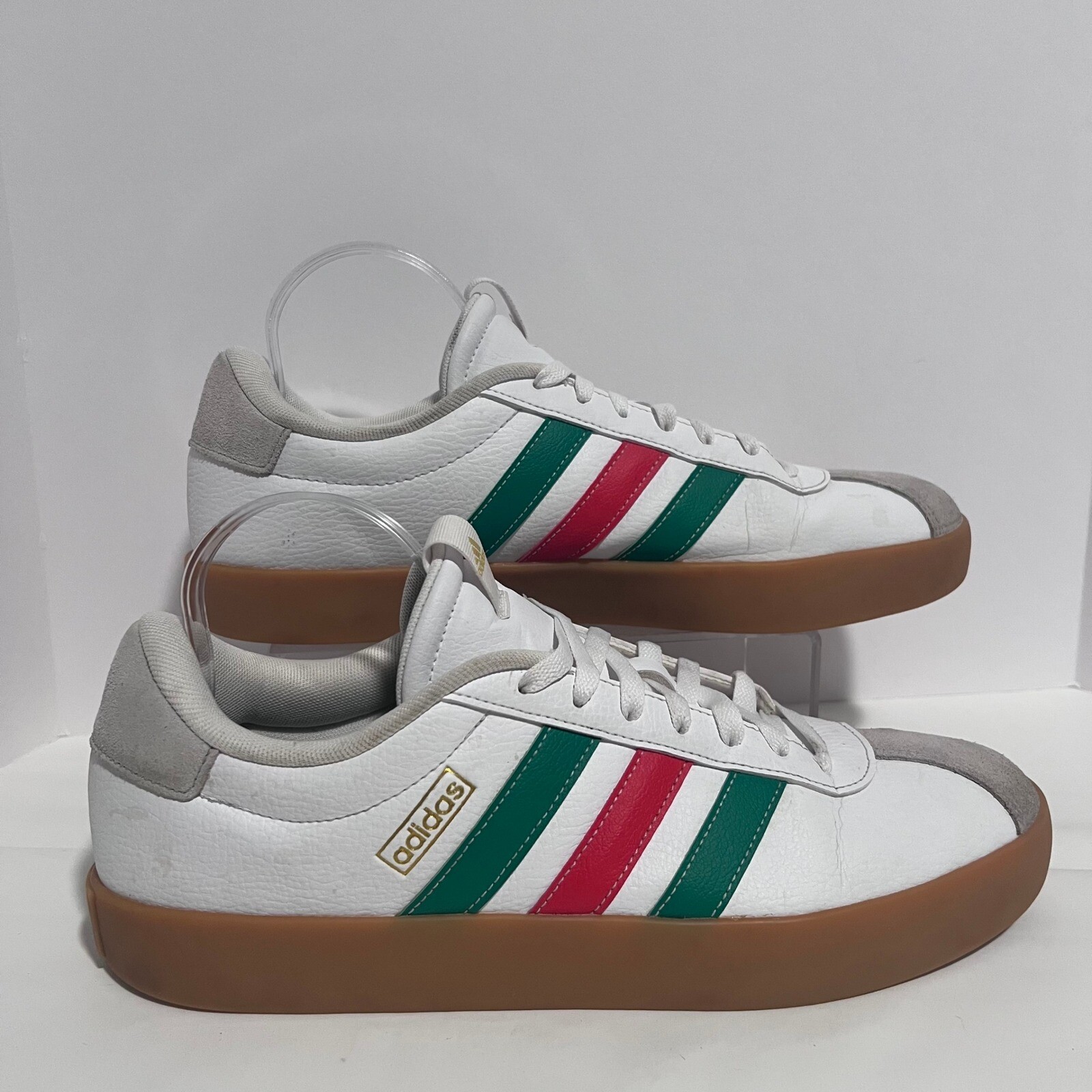 SAOLA Adidas Sneakers Suola Gomma Uomo 12 Rosso Verde Righe Scarpe Casual