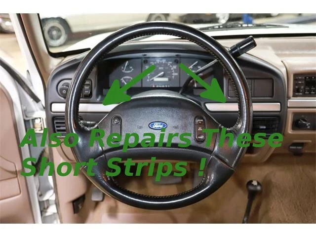 Kit de reparación de tira de moldura de tablero 92-96 Ford F150 F250 F350 Bronco Foto 3 de 4