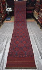 Vintage Afghan Mushvani Persian Runner Rug 2x12 Handmade Oriental Hallway Carpet
