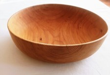 Hand Turned Red Elm Wood Bowl Artist Signed Dame Dated 83 10"x 3"