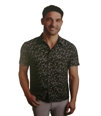 Men Copper & Oak Tucked-In Shirt Button Down Short Sleeve, Size M, Gray |  eBay