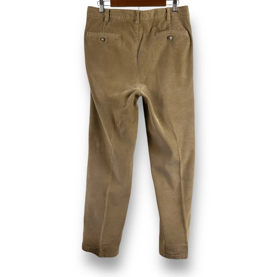 Covington Men's 34x32 Corduroy Pants Natural Tan Classic Fall Office Work Date - Image 2 of 4