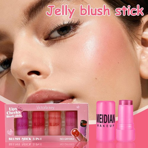4pcs/set Milk Cooling Water Jelly Tint Milk Jelly Blush Water Jelly Tint Stick - Picture 9 of 10