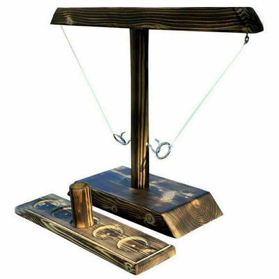 Handmade Wooden Hook And Ring Toss Battle Toys Bars Game Interactive Drink Game