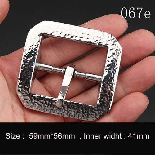 Hammered striation design stainless steel Belt Buckle Replacement for Men Women - Picture 10 of 19