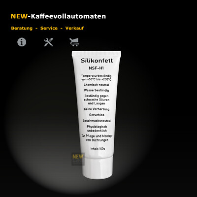 100g Tube Silikonfett NSF-H1 lebensmittelecht für Kaffee und Espressomaschinen