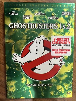 Ghostbusters + Ghostbusters 2 DVD 1984 2-Disc Set with Collectible Scrapbook New