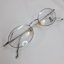 Fendi Eyeglasses Eye Glasses Frames F512 palladium Italy 46-19-130 oval silver