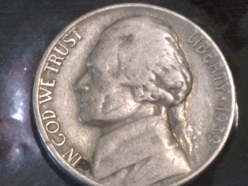 1939 jefferson nickel no mint mark Error In The Back