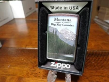 MONTANA BIG SKY COUNTRY MOUNTAINS LAKE WILDERNESS ZIPPO LIGHTER MINT IN BOX
