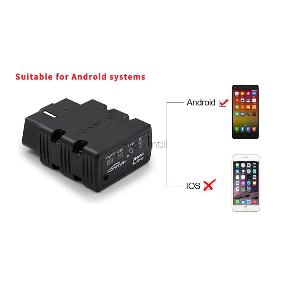KONNWEI Wireless Bluetooth OBDII OBD2 Car Diagnostic Scanner for Android iOS - Image 3 of 4