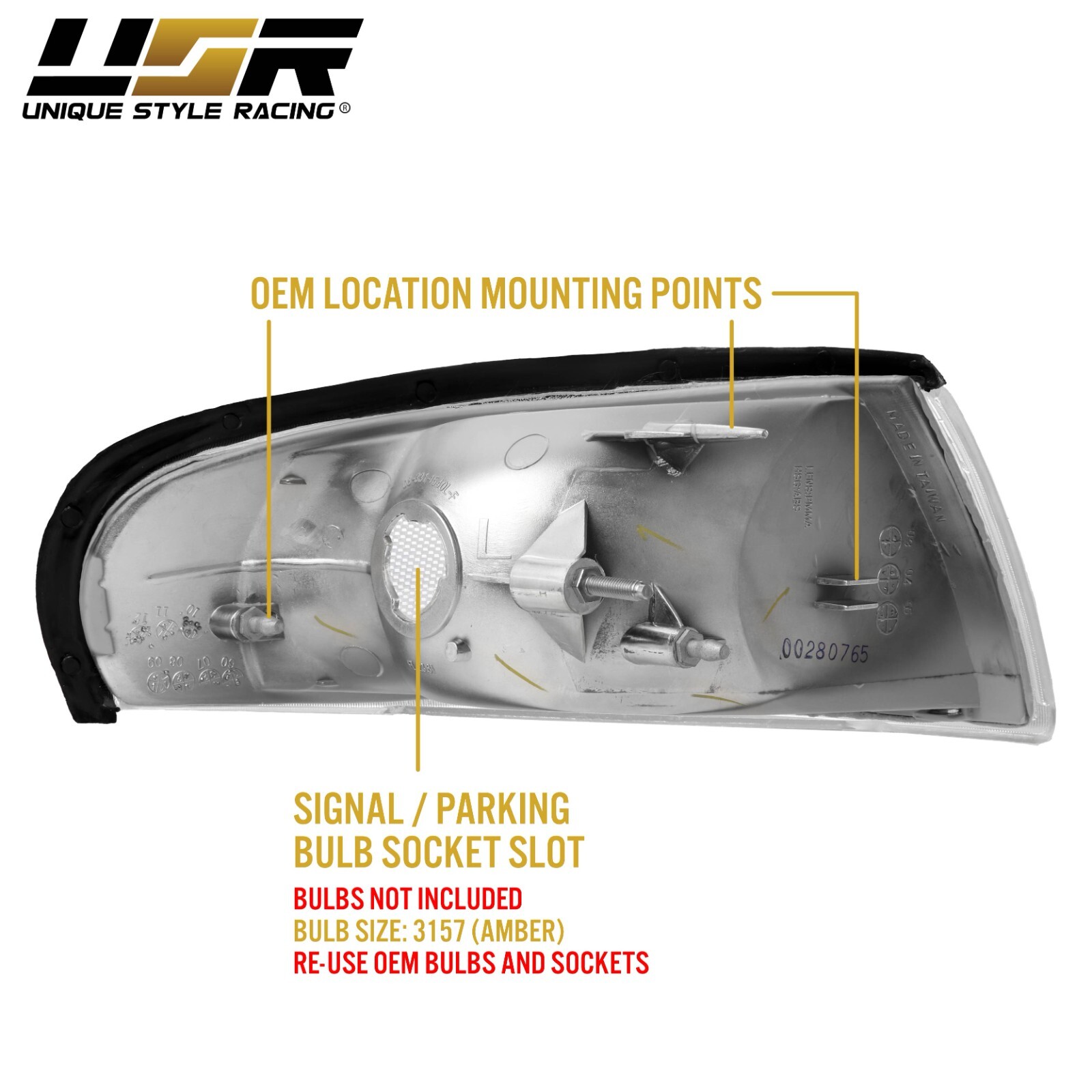 Ford GT 1994-1998 Front Right Light lenses Pair