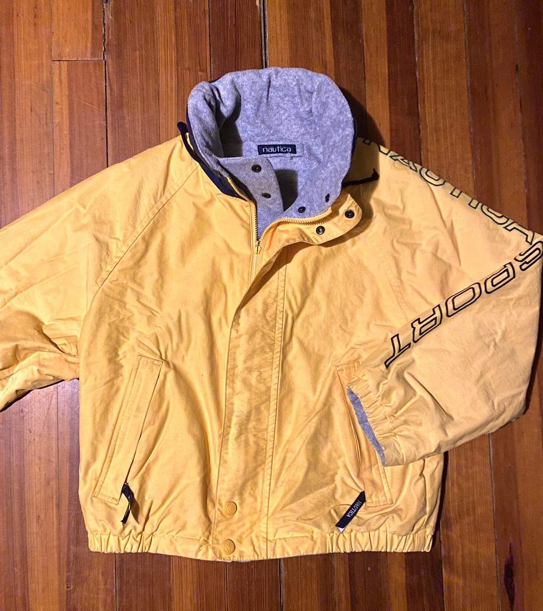Vintage 90s Nautica Sport Reversible Fleece Jacket Hooded Vintage 90s Nautica Sport Reversible Fleece Jacket Hooded