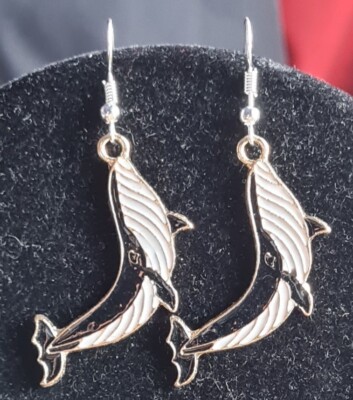 Emaille Buckelwale Charms Anhänger Ohrhänger. 1,5''. Ca.