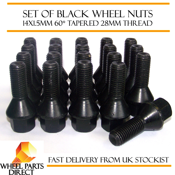 Alloy Wheel Bolts (16) 14x1.5 Nuts for Mercedes A-Class A45 AMG [W176