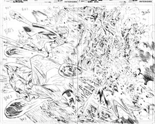 Neves SUPERGIRL 21 pages 6 & 7 SEXY SUPERGIRL DOUBLE PAGE MEGA SPLASH WOW