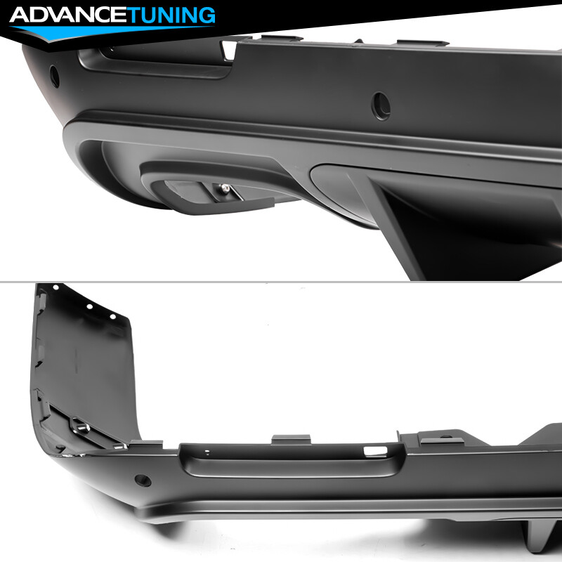 For 15-23 Dodge Challenger IKON V3 Style Rear Bumper Lip Diffuser Matte Black PP