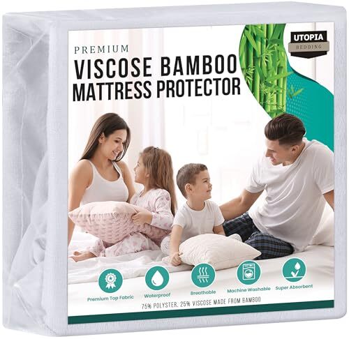 Waterproof Mattress Protector California King Size, Viscose Made from Bamboo ...