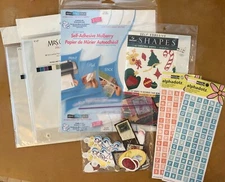 20 Mrs. Grossman's Page Protectors,3 Pg Mulberry Paper,42 Xmas Stickers,Alphabet