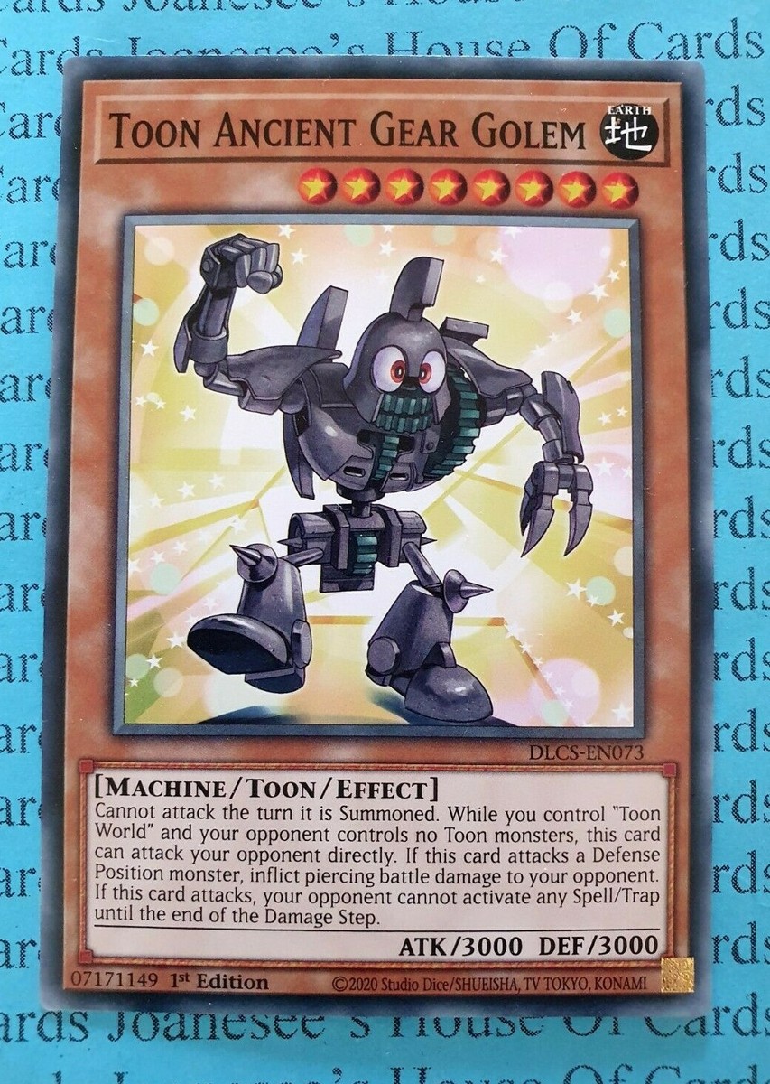 Toon Ancient Gear Golem DLCS-EN073 Common Yu-Gi-Oh Card 1st Edition New