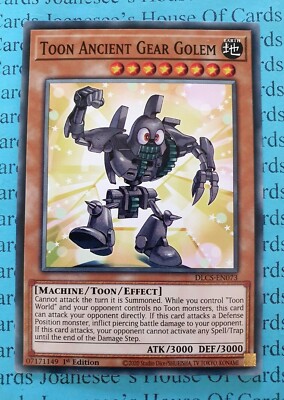 Toon Ancient Gear Golem DLCS-EN073 Common Yu-Gi-Oh Card 1st Edition New | eBay Toon Ancient Gear Golem DLCS-EN073 Common Yu-Gi-Oh Card 1st Edition New | eBay