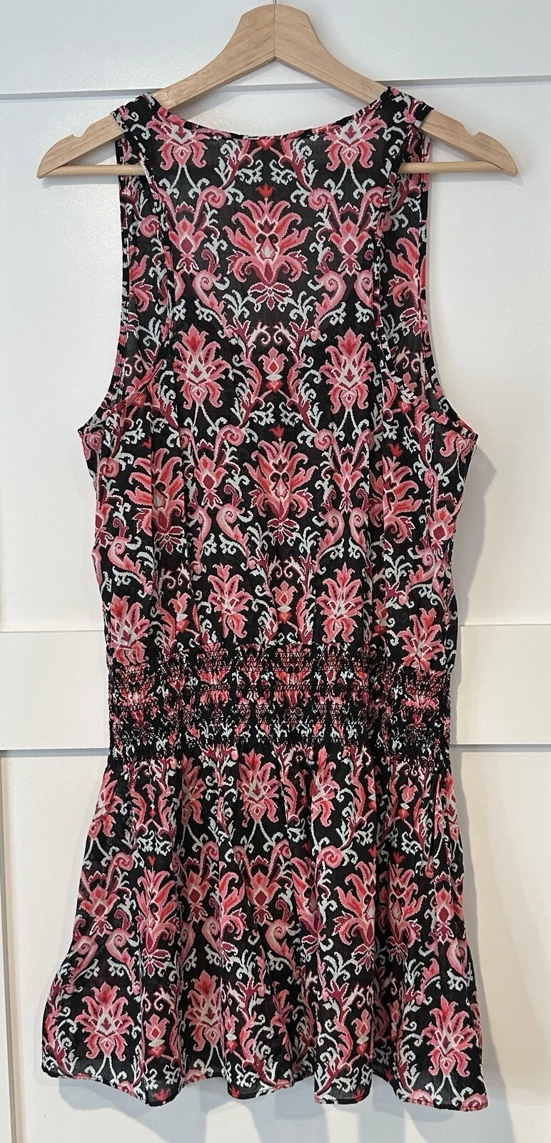 Vestito copricostume da spiaggia Kate Spade Oasis taglia M floreale pullover senza maniche