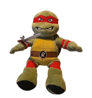 Teenage Mutant Ninja Turtle Raphael Build A Bear Plush 18'' TNMT w/Sais & SOUNDS 