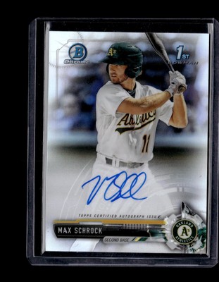2017 Bowman Chrome Prospect Autographs Refractor /499 #CPA-MSC Max Schrock