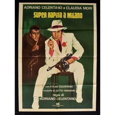 manifesto SUPER RAPINA A MILANO adriano celentano claudi mori A254
