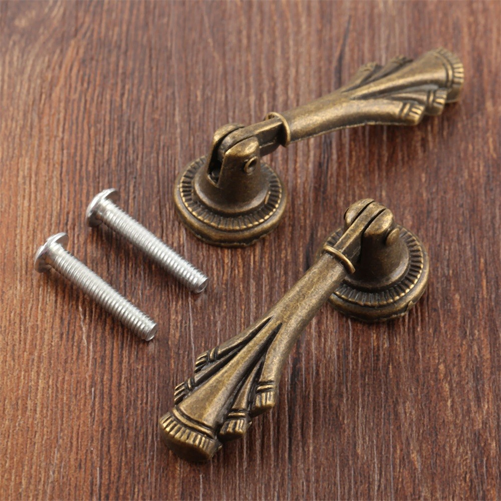 1x Antique Bronze Cabinet Cupboard Pulls Knobs Ret... - Grandado