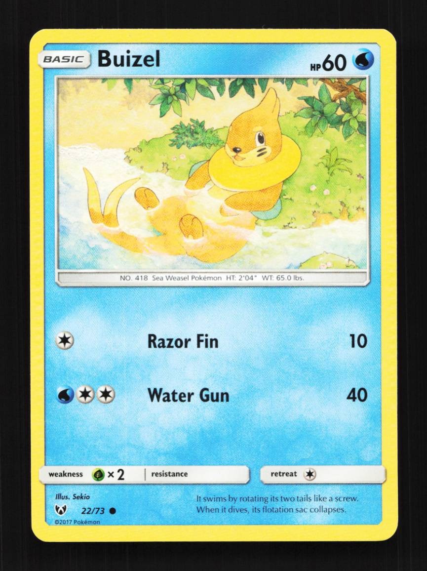 Buizel 22/73 LP Shining Legends English Pokemon Card TCG