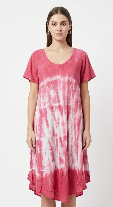 Women Loose Kaftan Tunic Dress Hippy Kimono Sleeve SD036