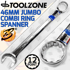46mm Combination Spanner Metric Jumbo Wrench Open & Ring Ended Combi Spanner CRV