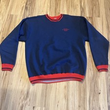 Vintage Wilson Sweatshirt USA Made XL Navy Red Heavyweight Crewneck