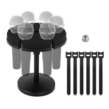 Multi Microphone Holder, Wired and Wireless Mic Holder for Stand, Hold Up to ...