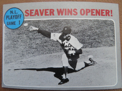 1970 Topps #195 NL Playoffs Game 1 Seaver Wins Opener!