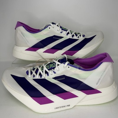 Adidas Adizero Adios Pro 4 Core White Purple Lime Burst Men's Size 11.5 JR1656