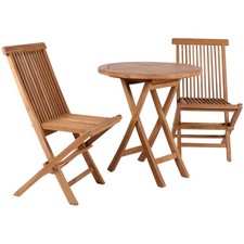 Gartenmöbel-Set Teak Sessel Langton & Tisch Sutton Essgruppe Balkon-Set Garnitur