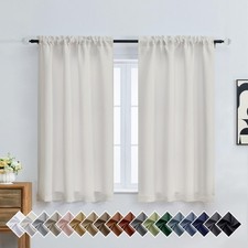 OVZME Natural Blackout Curtains for Bedroom, 54" Long, 2 Panels, Thermal