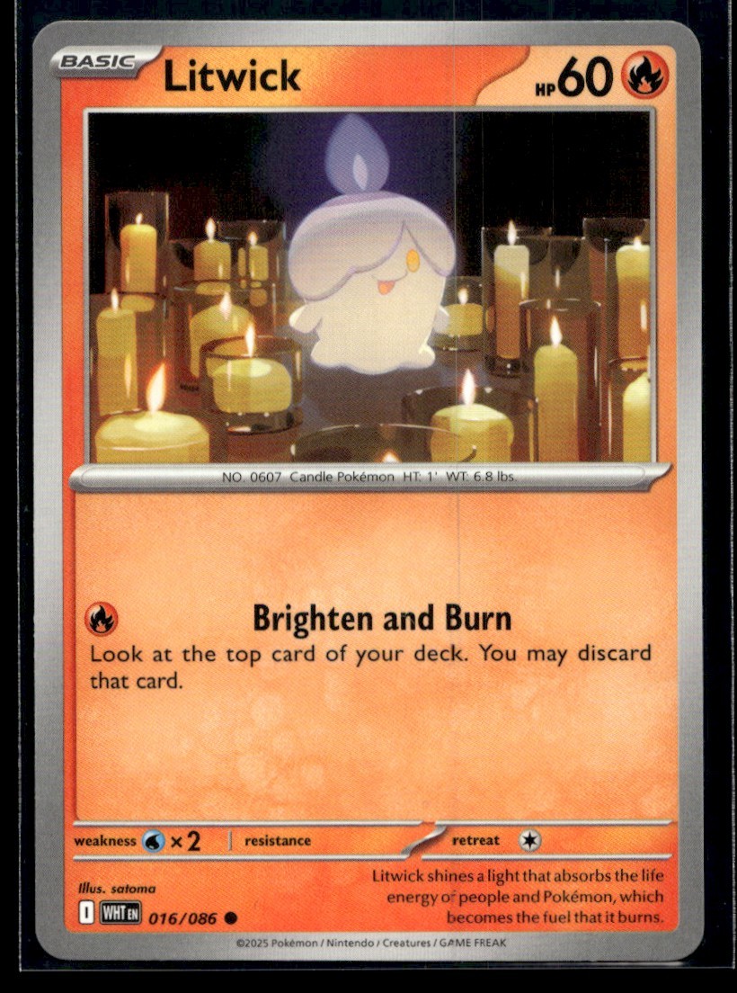 Litwick SV: White Flare 016/086 NM Pokemon TCG | Buy 10 Get 10 Free