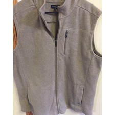 Crofts & Barrows XL Runs Big Vest Tan Zippered Pockets Fleece Plus Woman’s