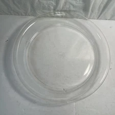 Vintage Pyrex #210 Pie Plate 10" 25cm Clear Glass Flat Rim Dish Made in the USA