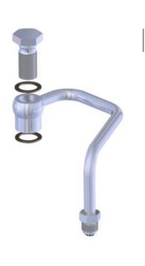 Detroit Speed 091702DS Hardline Pressure Tube w/ Banjo Bolt Connector